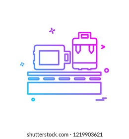 Luggage icon design vector