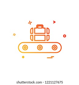 Luggage icon design vector