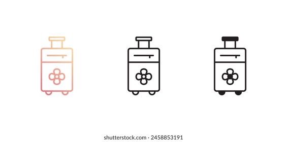 Luggage icon design with white background stock illustration