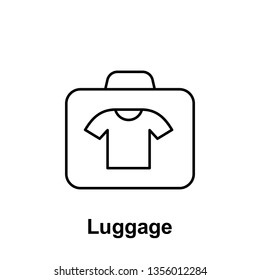 Luggage icon. Element of summer holiday icon. Thin line icon for website design and development, app development. Premium icon