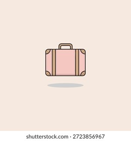 Luggage icon flat vector design.