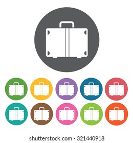 luggage icon, hotel set. Vector Illustration eps10 