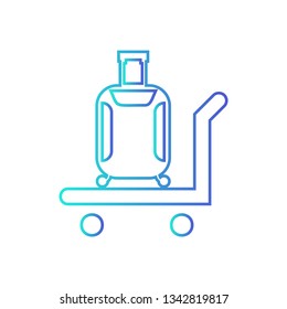 Luggage icon illustration isolated vector symbol