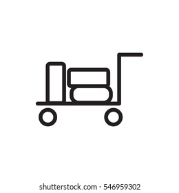 luggage icon illustration isolated vector sign symbol