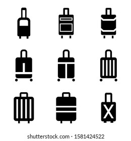 luggage icon isolated sign symbol vector illustration - Collection of high quality black style vector icons
