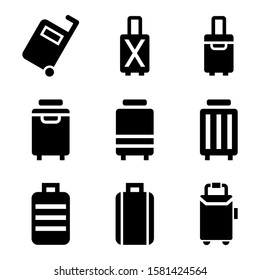 luggage icon isolated sign symbol vector illustration - Collection of high quality black style vector icons
