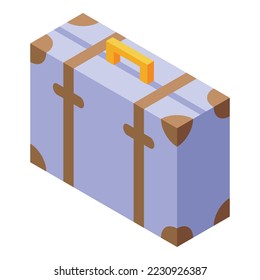Luggage icon isometric vector. Airport travel. Suitcase bag