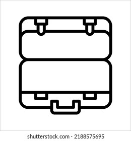 luggage icon line style vector for your design. suitcase single icon graphic on white background
