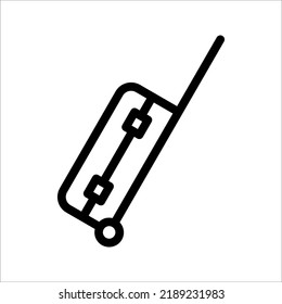 luggage icon line style vector for your design. suitcase single icon graphic on white background