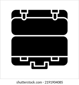 luggage icon line style vector for your design. suitcase single icon graphic on white background