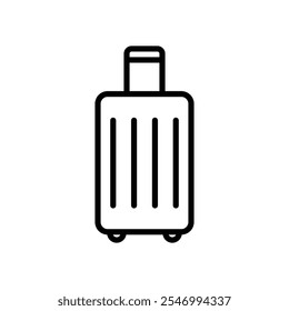 Luggage icon linear logo isolated
