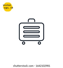 Luggage Icon Logo Design Vector Template