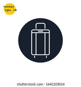 Luggage Icon Logo Design Vector Template