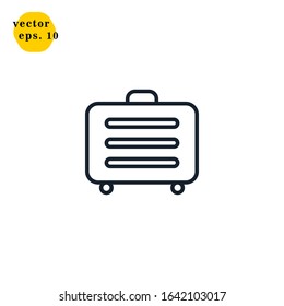 Luggage Icon Logo Design Vector Template