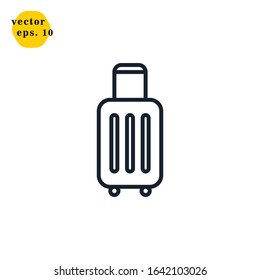 Luggage Icon Logo Design Vector Template
