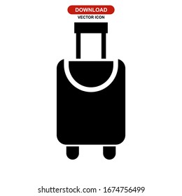 luggage icon or logo isolated sign symbol vector illustration - high quality black style vector icons
