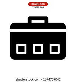 luggage icon or logo isolated sign symbol vector illustration - high quality black style vector icons

