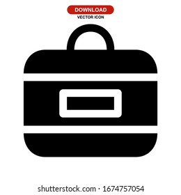 luggage icon or logo isolated sign symbol vector illustration - high quality black style vector icons
