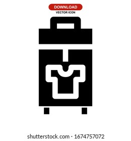 luggage icon or logo isolated sign symbol vector illustration - high quality black style vector icons
