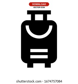 luggage icon or logo isolated sign symbol vector illustration - high quality black style vector icons

