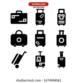 luggage icon or logo isolated sign symbol vector illustration - Collection of high quality black style vector icons
