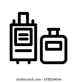 luggage icon or logo isolated sign symbol vector illustration - high quality black style vector icons
