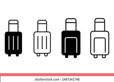 Luggage icon in modern flat design isolated on white background, baggage vector illustration for web site or mobile app
