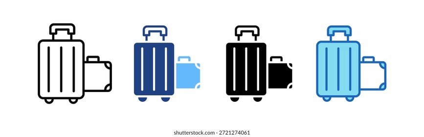 Icono de equipaje Ilustración vectorial múltiple