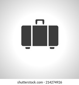 luggage icon on  gray background. Vector illustration