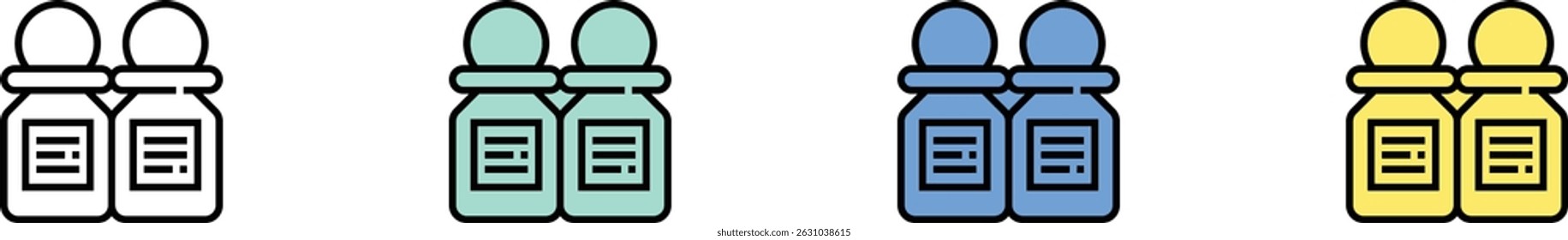 luggage icon. Outline, Green, Blue and Yellow Style Design Isolated On White Background