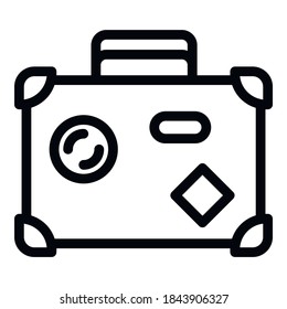 Luggage icon. Outline luggage vector icon for web design isolated on white background