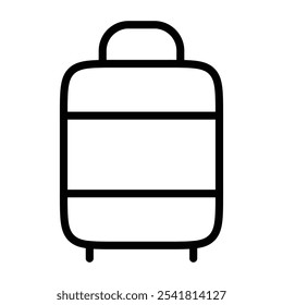 Luggage icon Outline vector for web ui