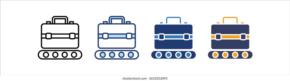 Conjunto de iconos de equipaje Colección de estilo múltiple