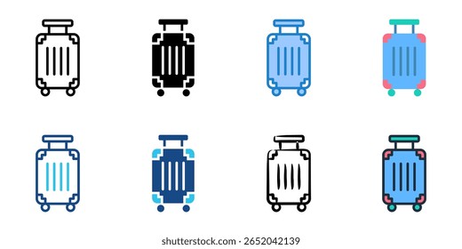Conjunto de iconos de equipaje colección de estilo múltiple 
