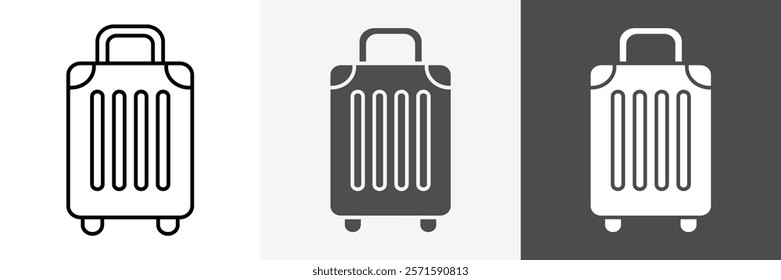 Luggage icon set vector art