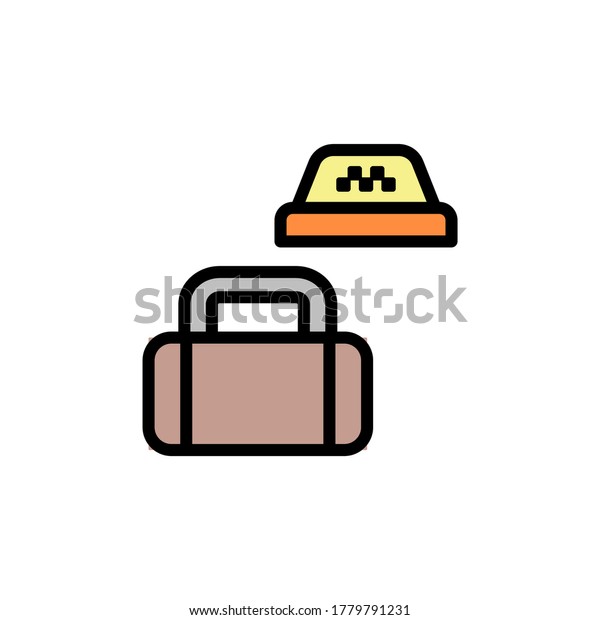 Luggage icon. Simple color with outline\
vector elements of taxi service icons for ui and ux, website or\
mobile application