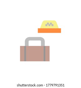 Luggage icon. Simple color vector elements of taxi service icons for ui and ux, website or mobile application