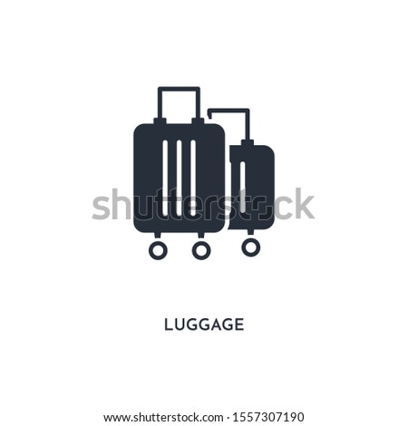 luggage icon. simple element illustration. isolated trendy filled luggage icon on white background. can be used for web, mobile, ui.