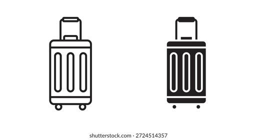 Ícone de bagagem em tendência plana simples design gráfico moderno elemento de logotipo abstrato