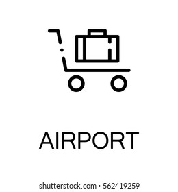 Luggage icon. Single high quality outline symbol for web design or mobile app. Thin line sign for design logo. Black outline pictogram on white background