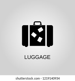 Luggage icon. Luggage symbol. Flat design. Stock - Vector illustration