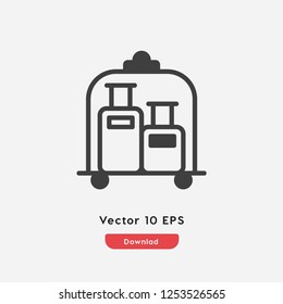 luggage icon vector