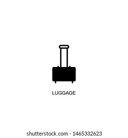 luggage icon vector black design