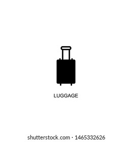 luggage icon vector black design