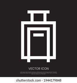Diseño vectorial de icono de equipaje. Símbolo del diseño de tu sitio web, logotipo, aplicación, interfaz de usuario. Ilustración vectorial Eps10.