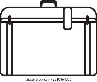 luggage icon vector design template and illustration with editable stroke