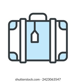 Luggage icon vector design template