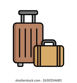 luggage icon vector design template simple and clean
