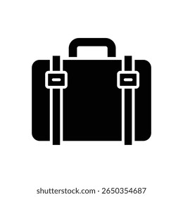 Plantilla de diseño de Vector de icono de equipaje simple y limpia