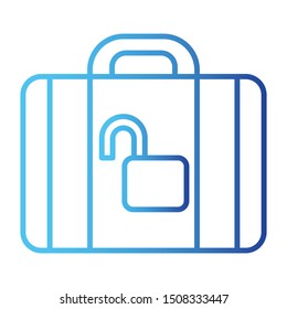 Luggage Icon, Vector Illustration, Business Outline